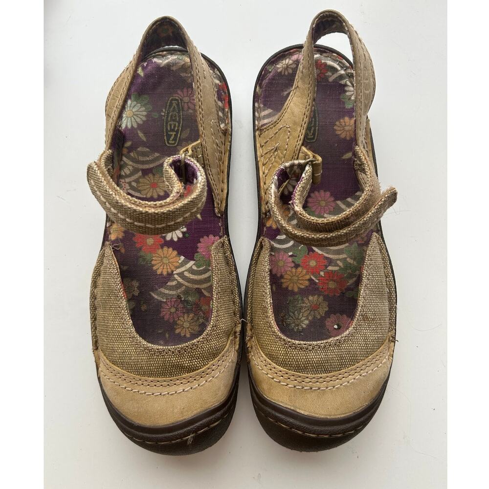 Keen Summer Golden Mary Jane Flats - Brown Canvas - Women's 7